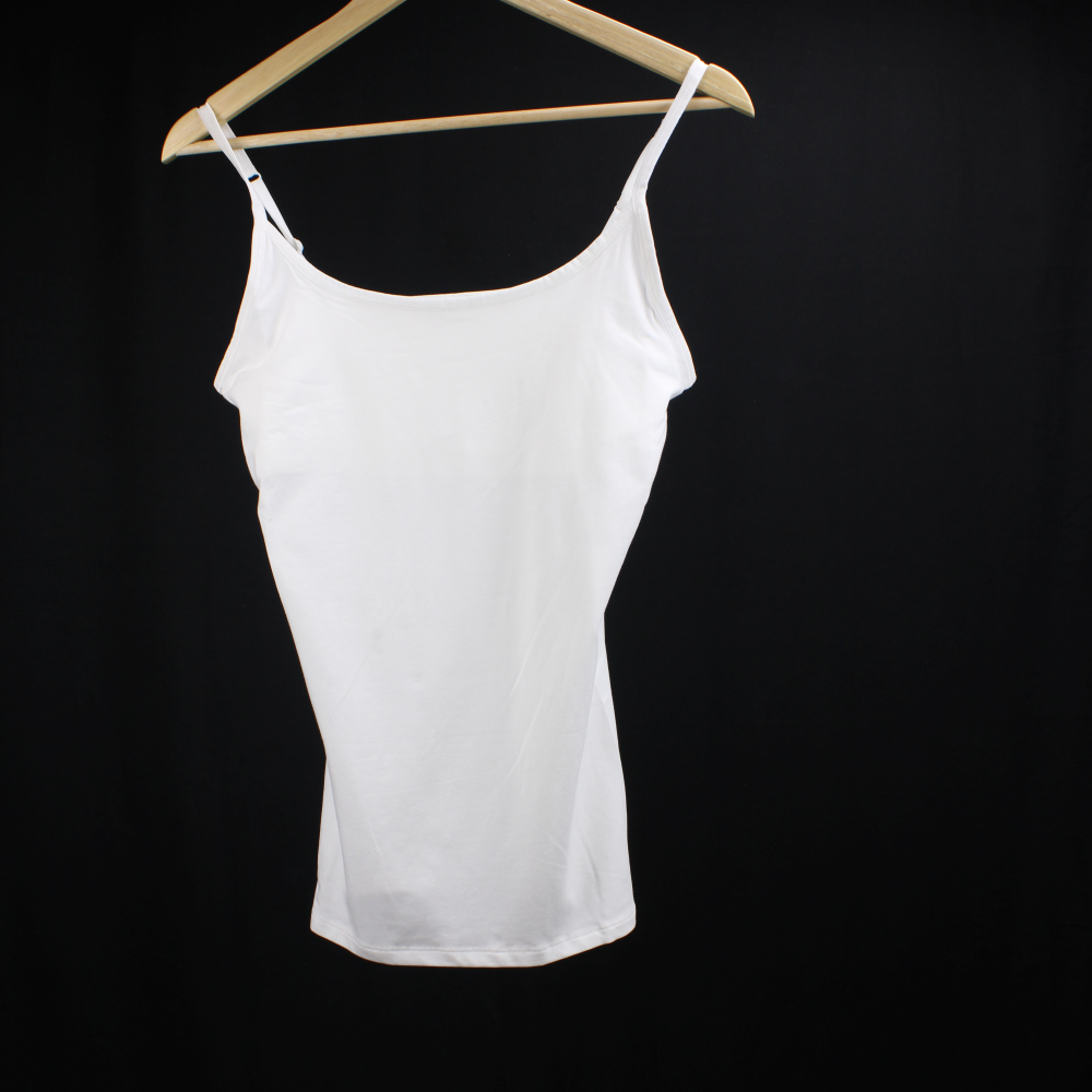 Organic cotton white camisole top