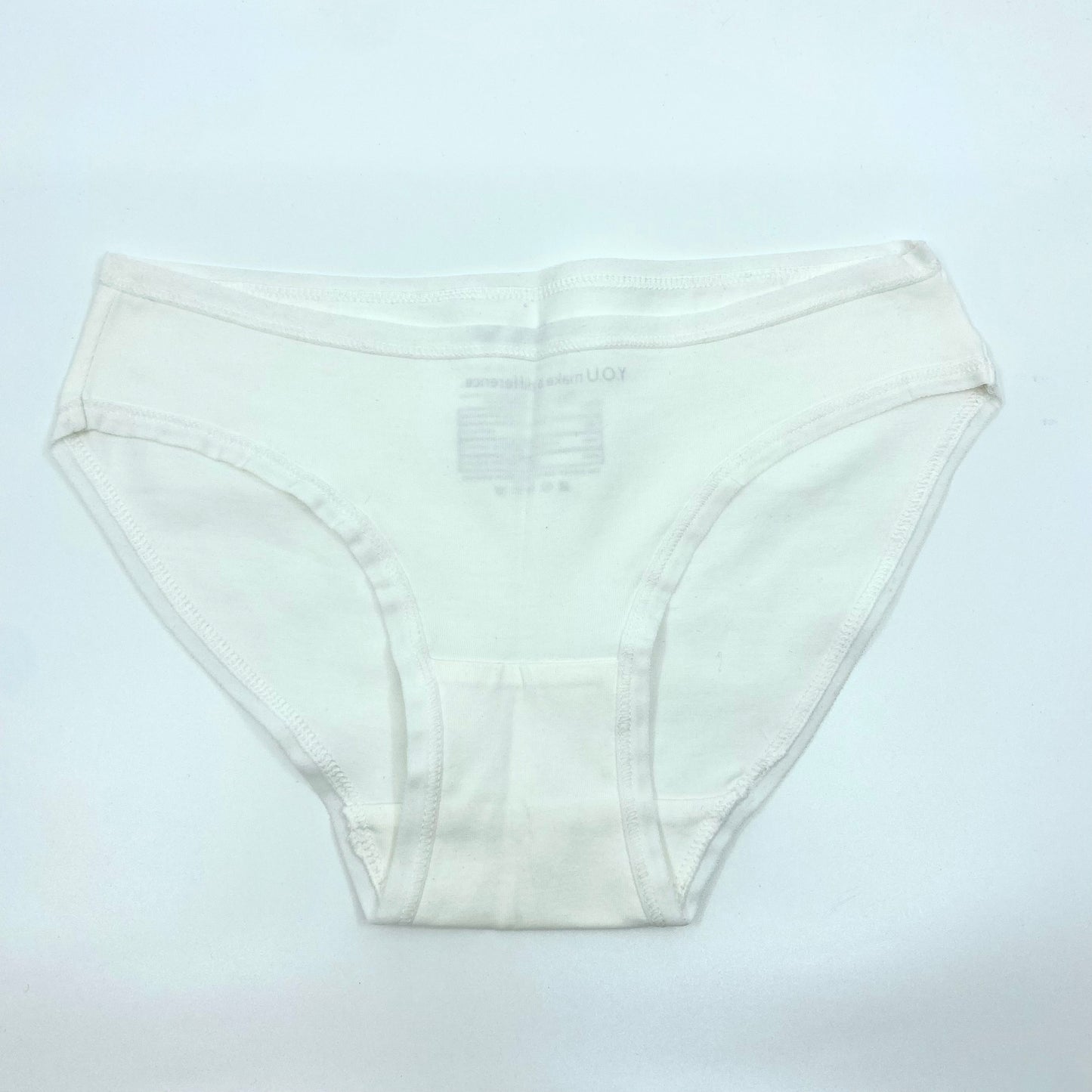 Women’s organic cotton low-rise bikini bottoms in white