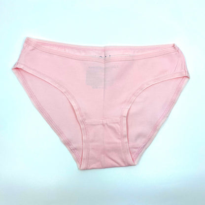 Women's organic cotton low-rise bikini bottoms in light pink