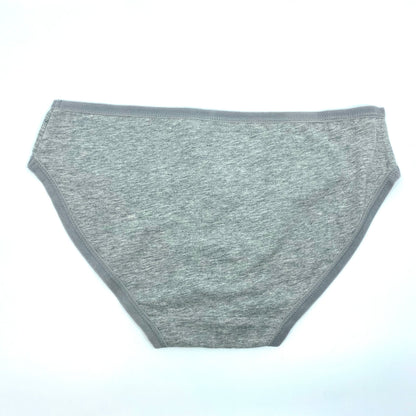 Women’s organic cotton low-rise bikini bottoms in light grey (heather grey)