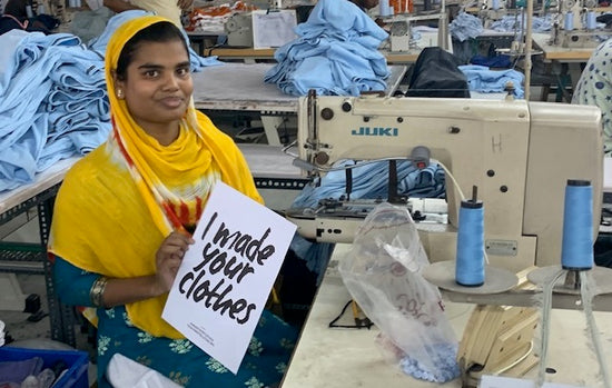 A worker at Y.O.U's Manufacturer in India