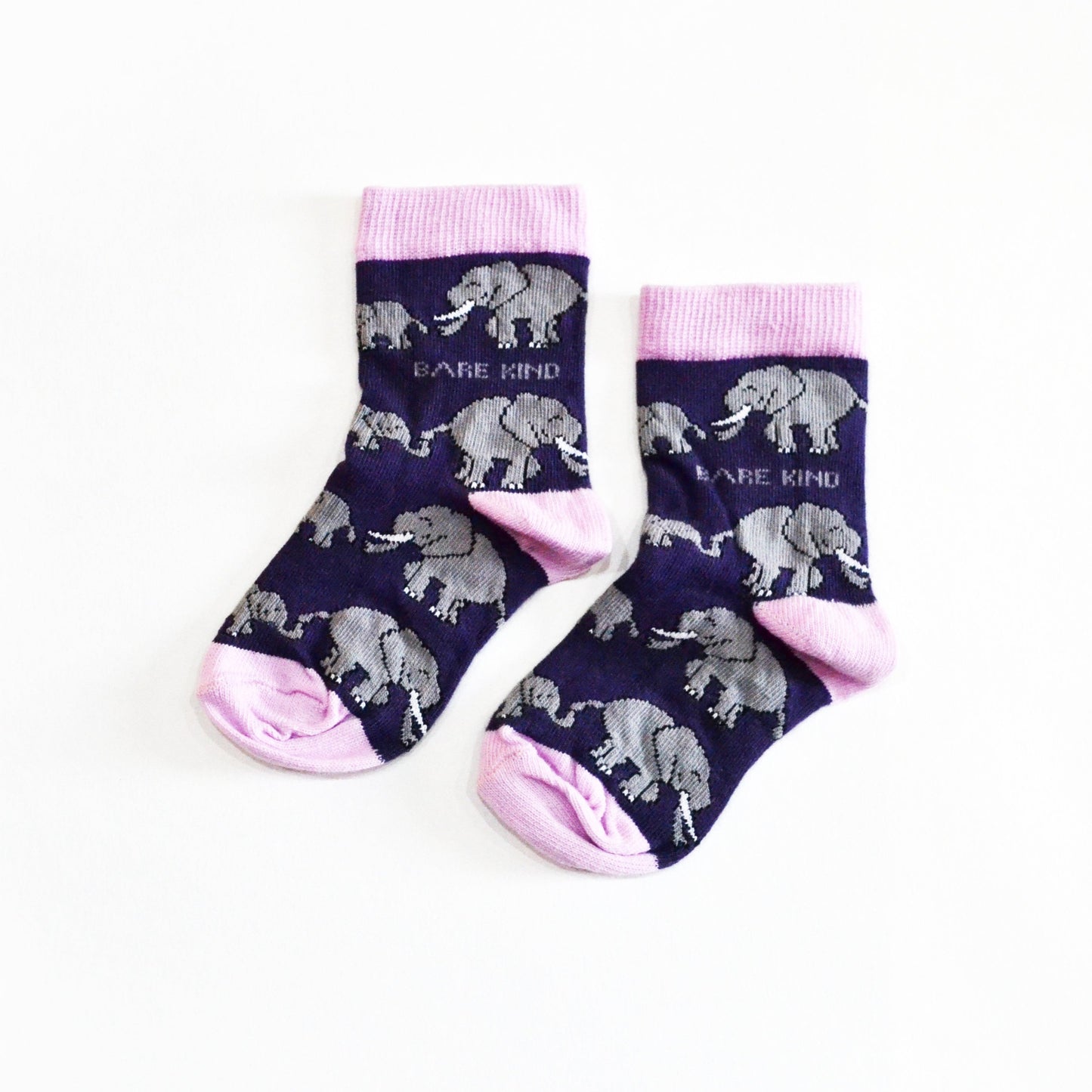 Bare Kind Bamboo Children's Socks - Save the Elephants