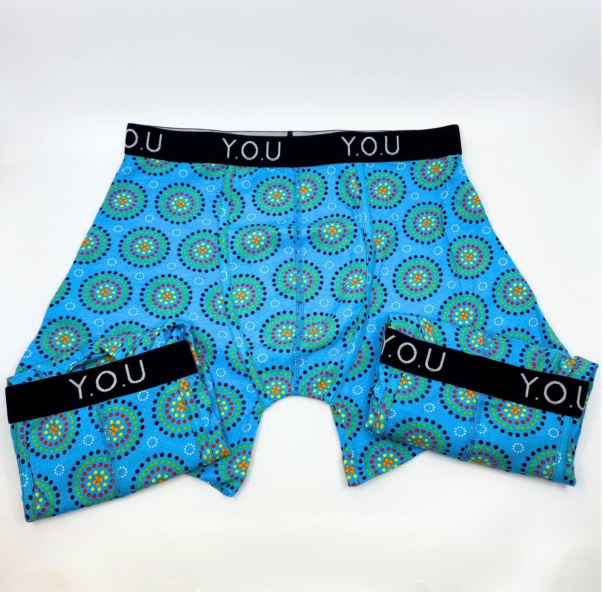 Men's Organic Cotton Mid-Length Trunks in Mara prints - pack of 3