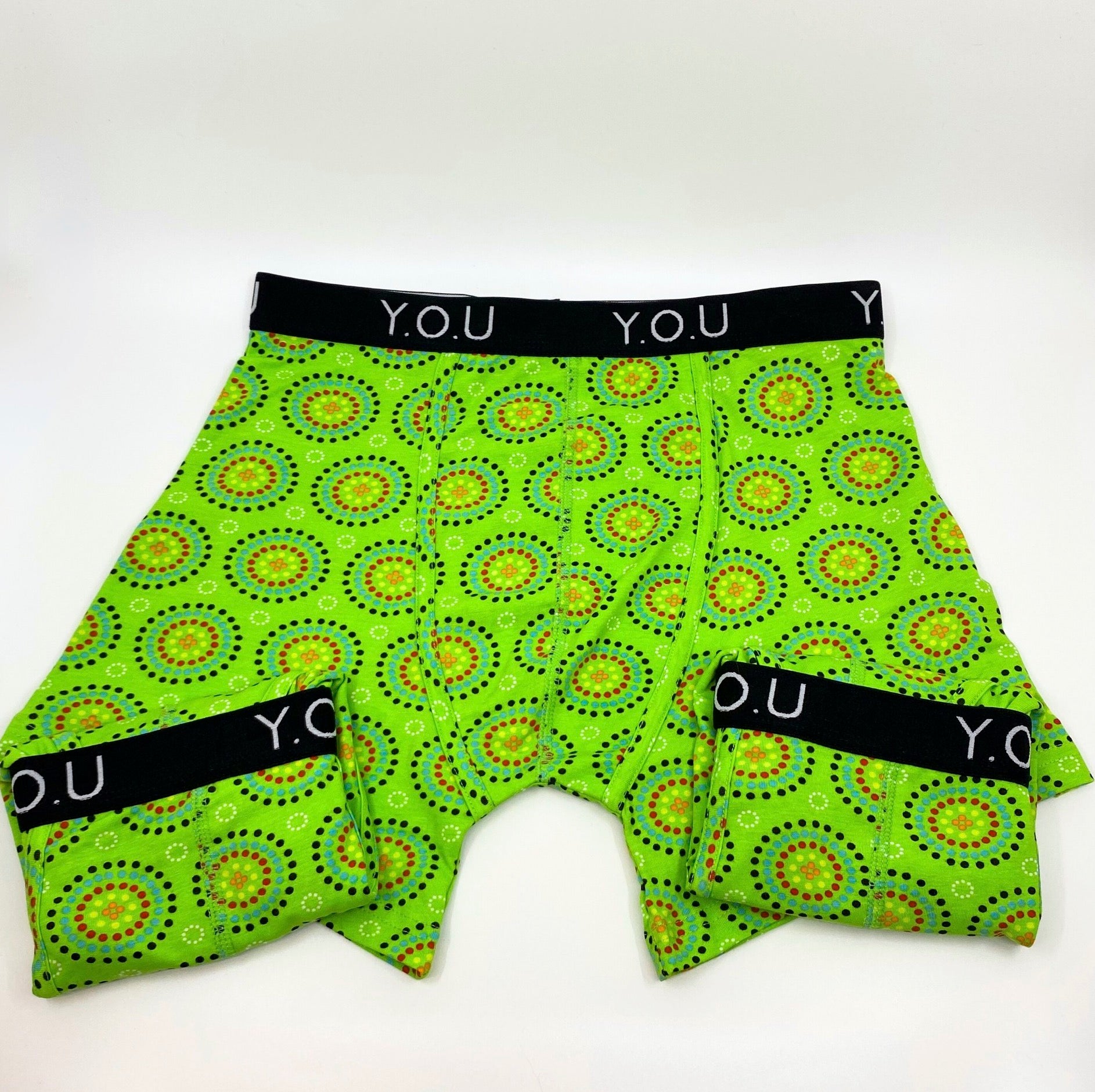 Men's Organic Cotton Mid-Length Trunks in Mara prints - pack of 3