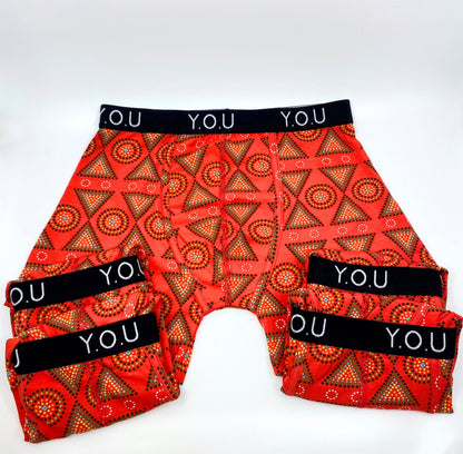 Men's Organic Cotton Mid-Length Trunks in Mara prints - pack of 5