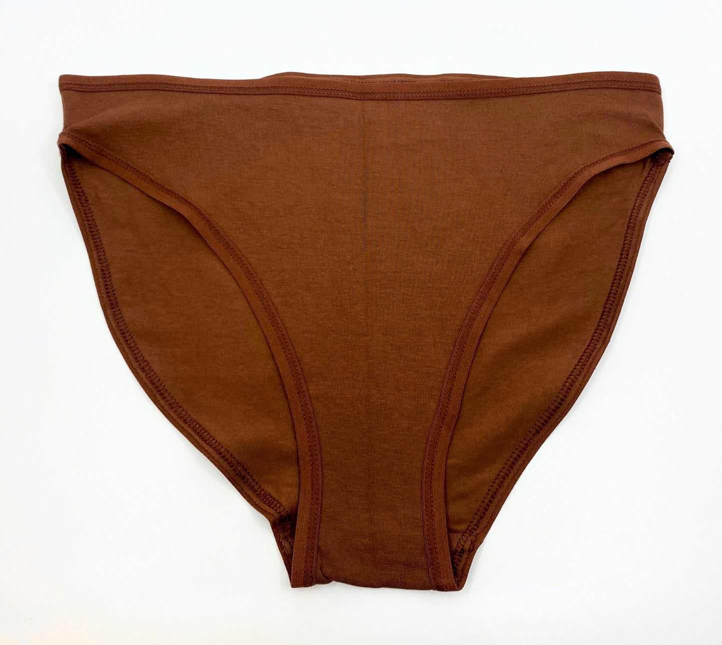 Women's organic cotton mid-rise bikini bottoms in chestnut
