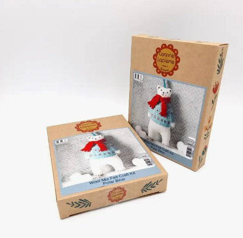 Polar Bear Felt Craft Mini Kit - Corinne Lapierre