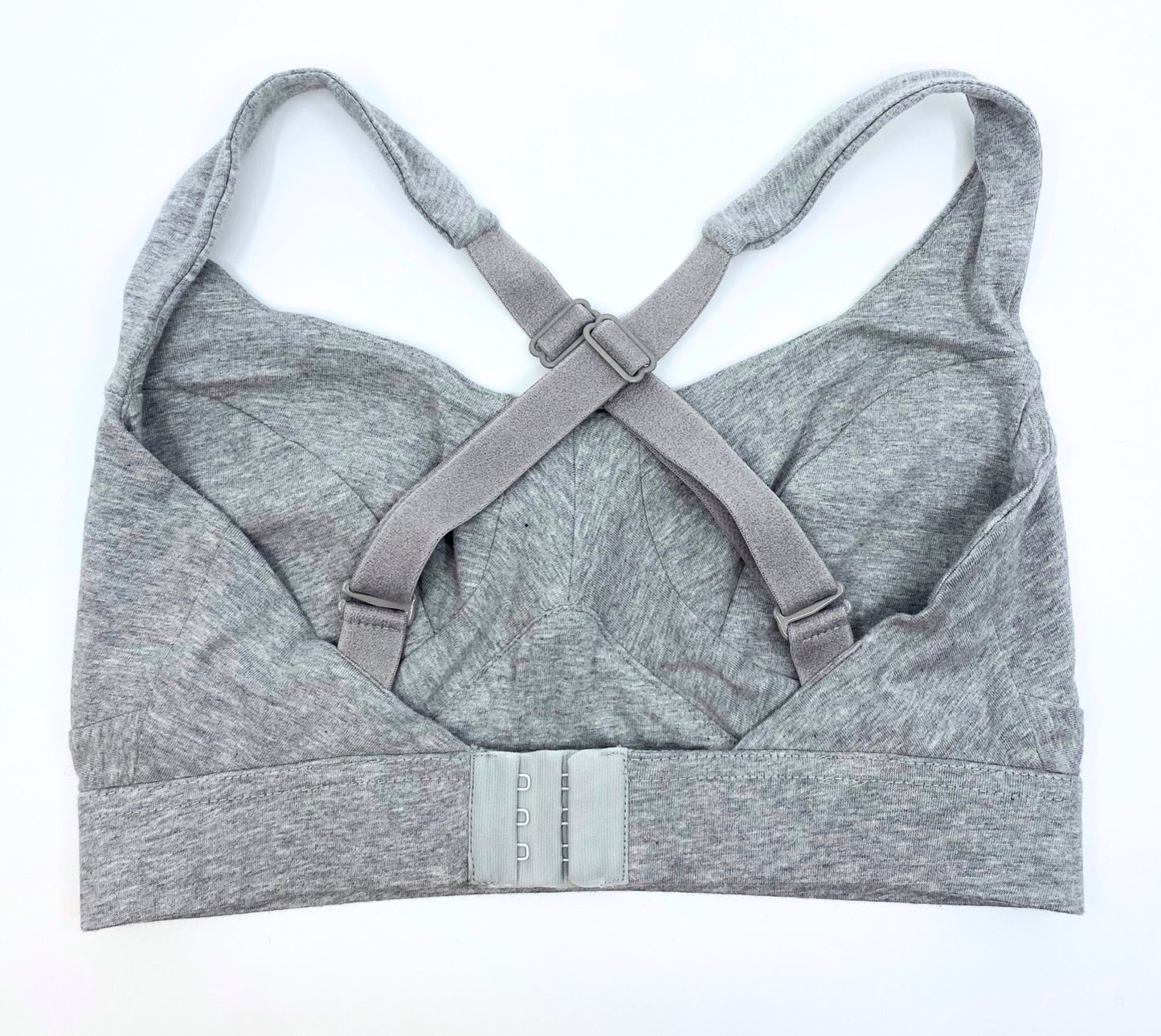 Women's organic cotton bra in light grey (heather grey) - more supportive style