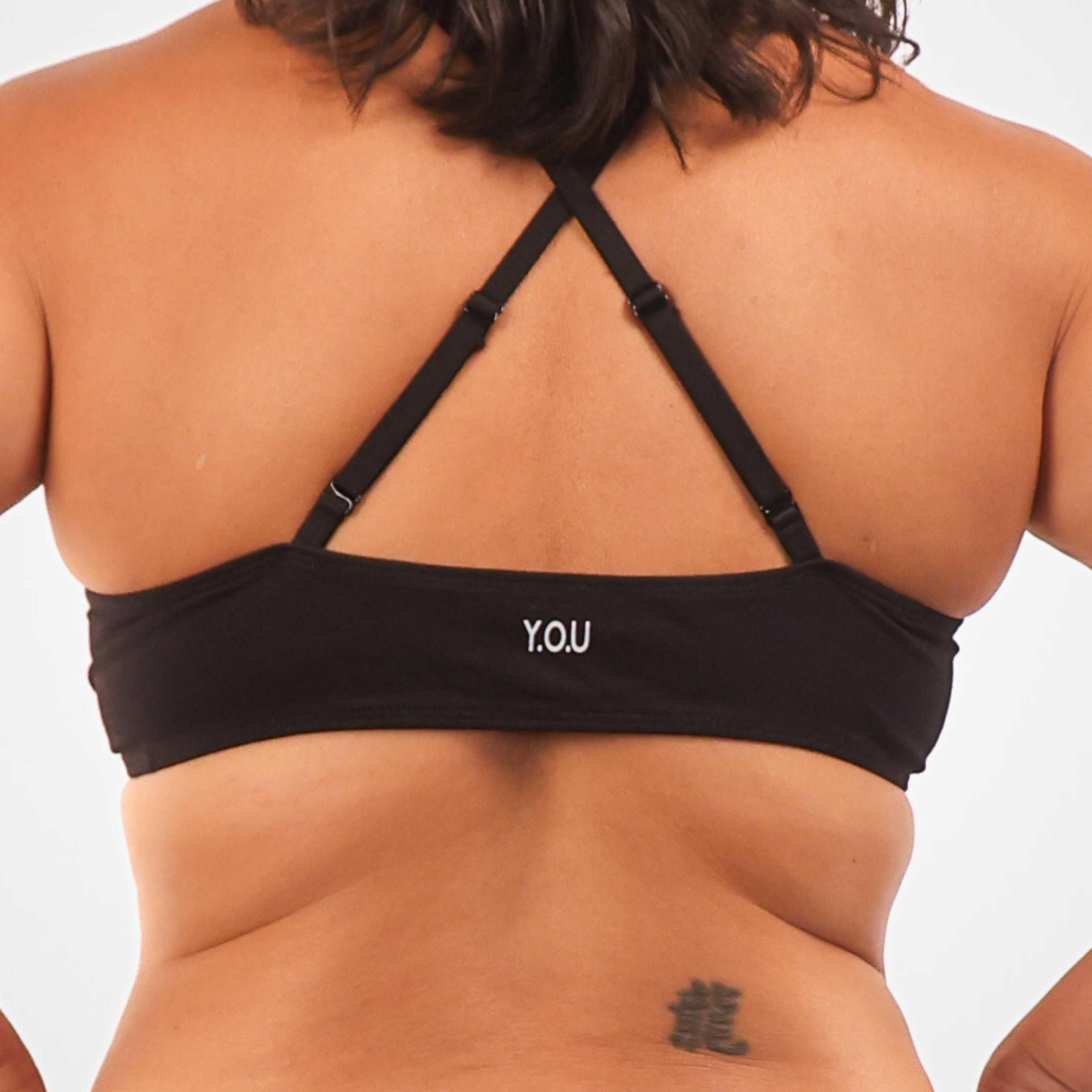 Women's organic cotton bralette in black