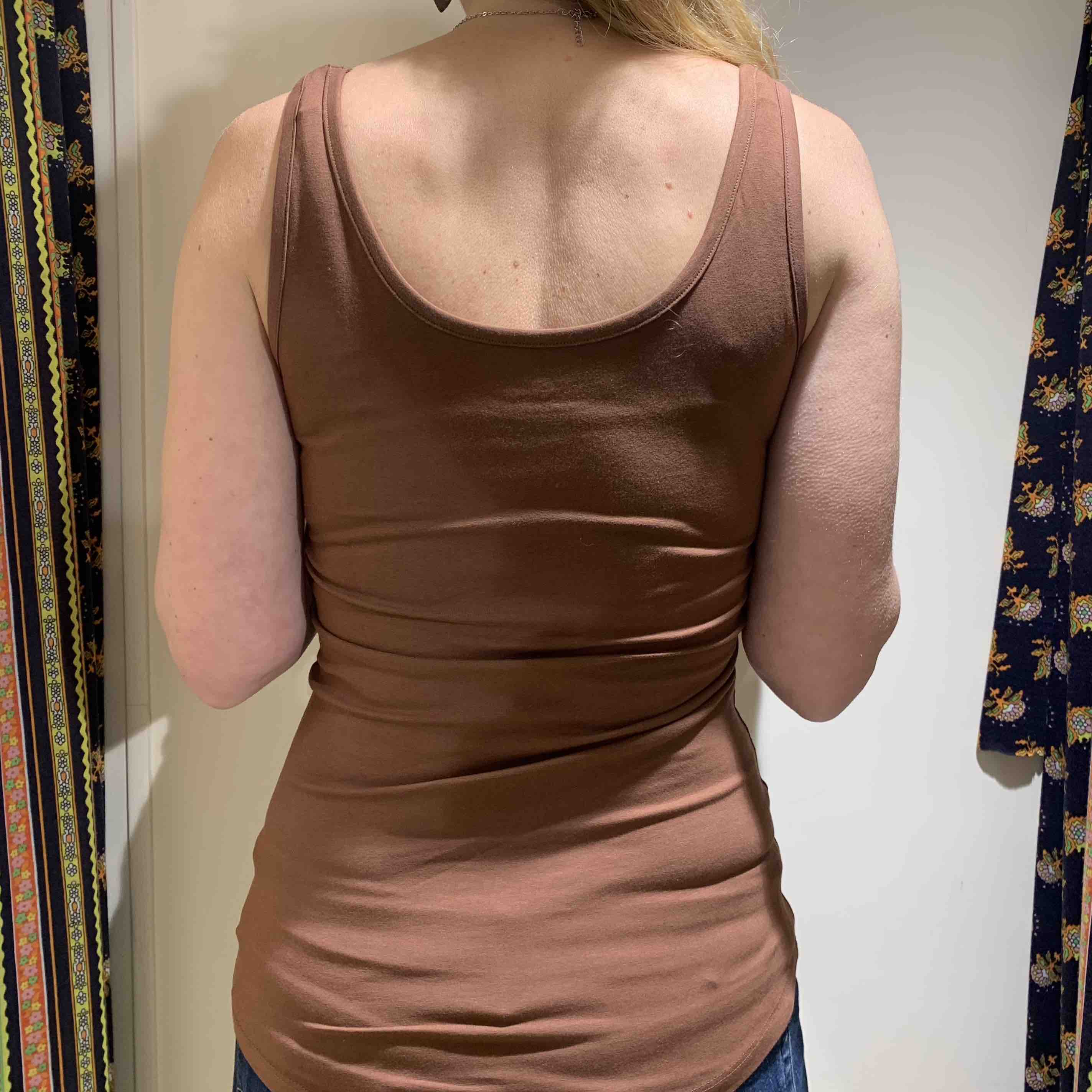 Organic cotton vest top in chestnut (mid nude) - Y.O.U Underwear