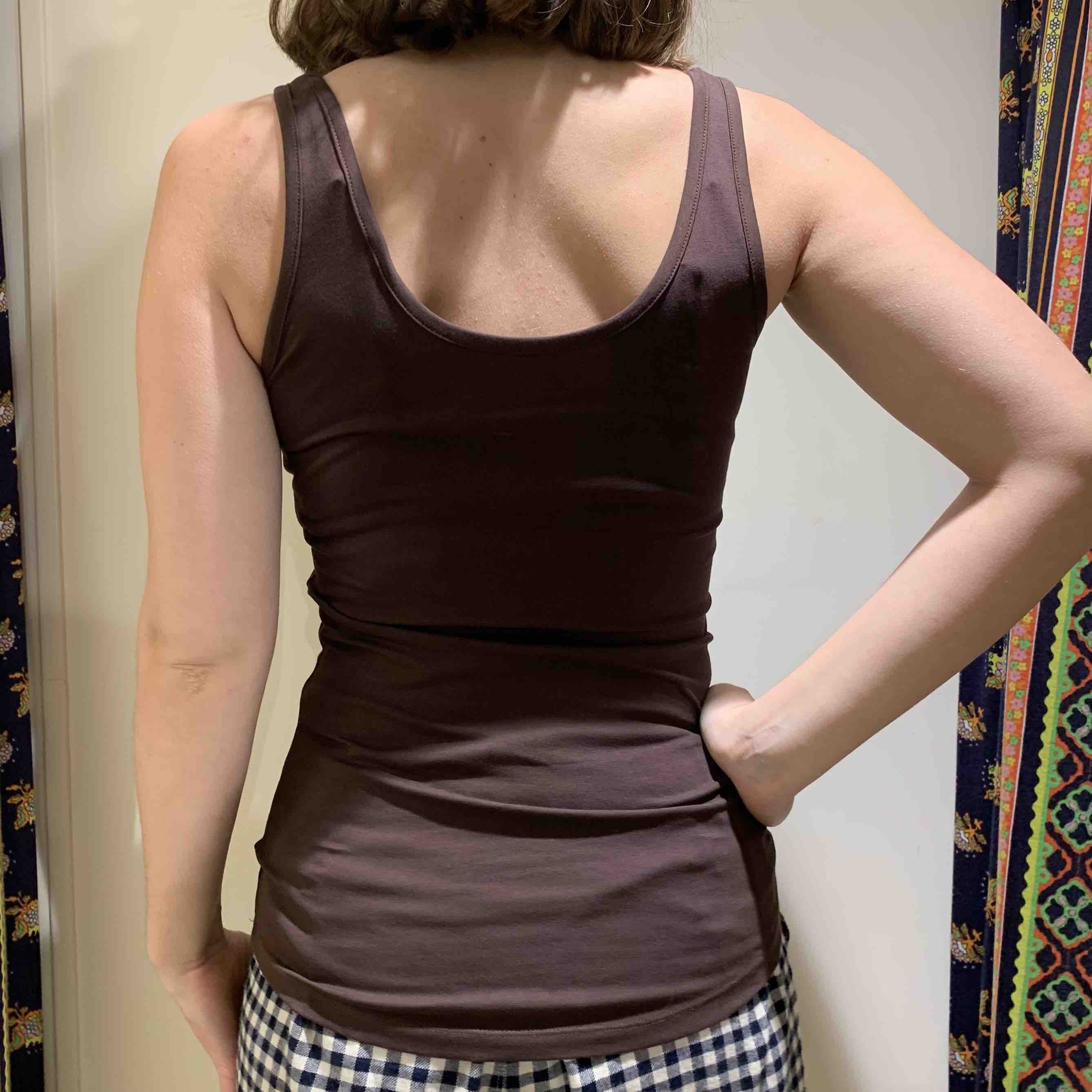 Organic cotton vest top in cocoa (deep nude) - Y.O.U Underwear