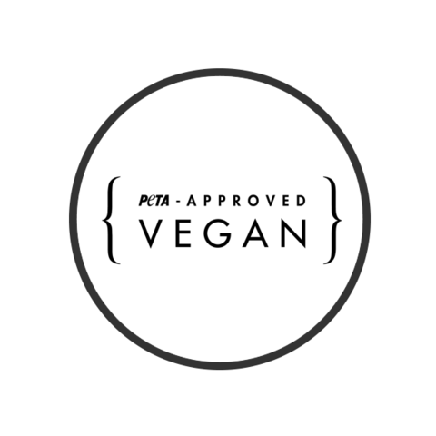PETA-Approved Vegan Logo, Circular and Black and White