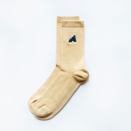 Ribbed Gorilla Socks - Bare Kind Bamboo Socks - Save the Gorilla