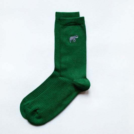 Ribbed Elephant Socks - Bare Kind Bamboo Socks - Save Elephants