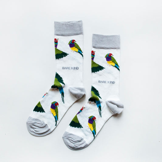 Bare Kind Bamboo Socks - Save the Gouldian Finches