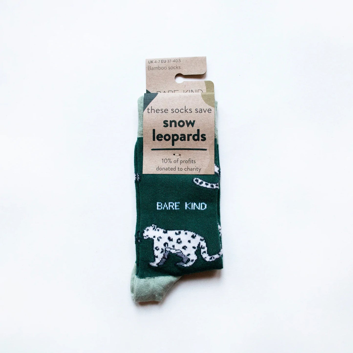 Bare Kind Bamboo Socks - Save the Snow Leopard