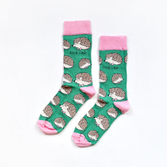 Bare Kind Bamboo Socks - Save the Hedgehog (pink)