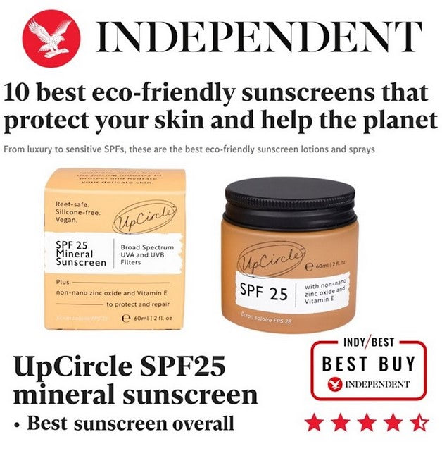 SPF 25 Mineral Sunscreen Reef Safe Vegan Eco Friendly Cream - UpCircle