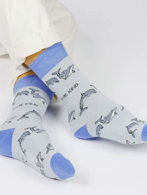 Bare Kind Bamboo Socks - Save the Dolphin