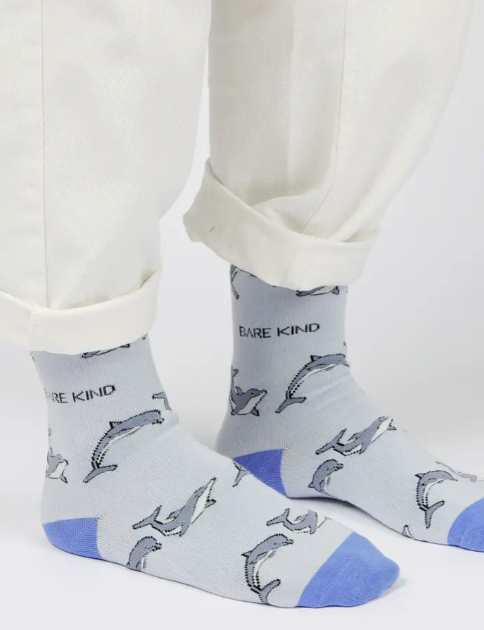 Bare Kind Bamboo Socks - Save the Dolphin