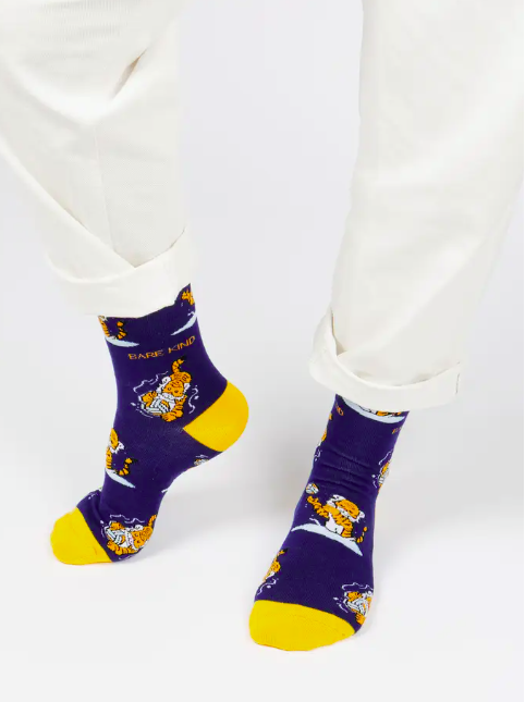Bare Kind Bamboo Socks - Save the Tiger (Blue)