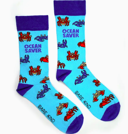 Bare Kind Bamboo Socks - Save the Crab