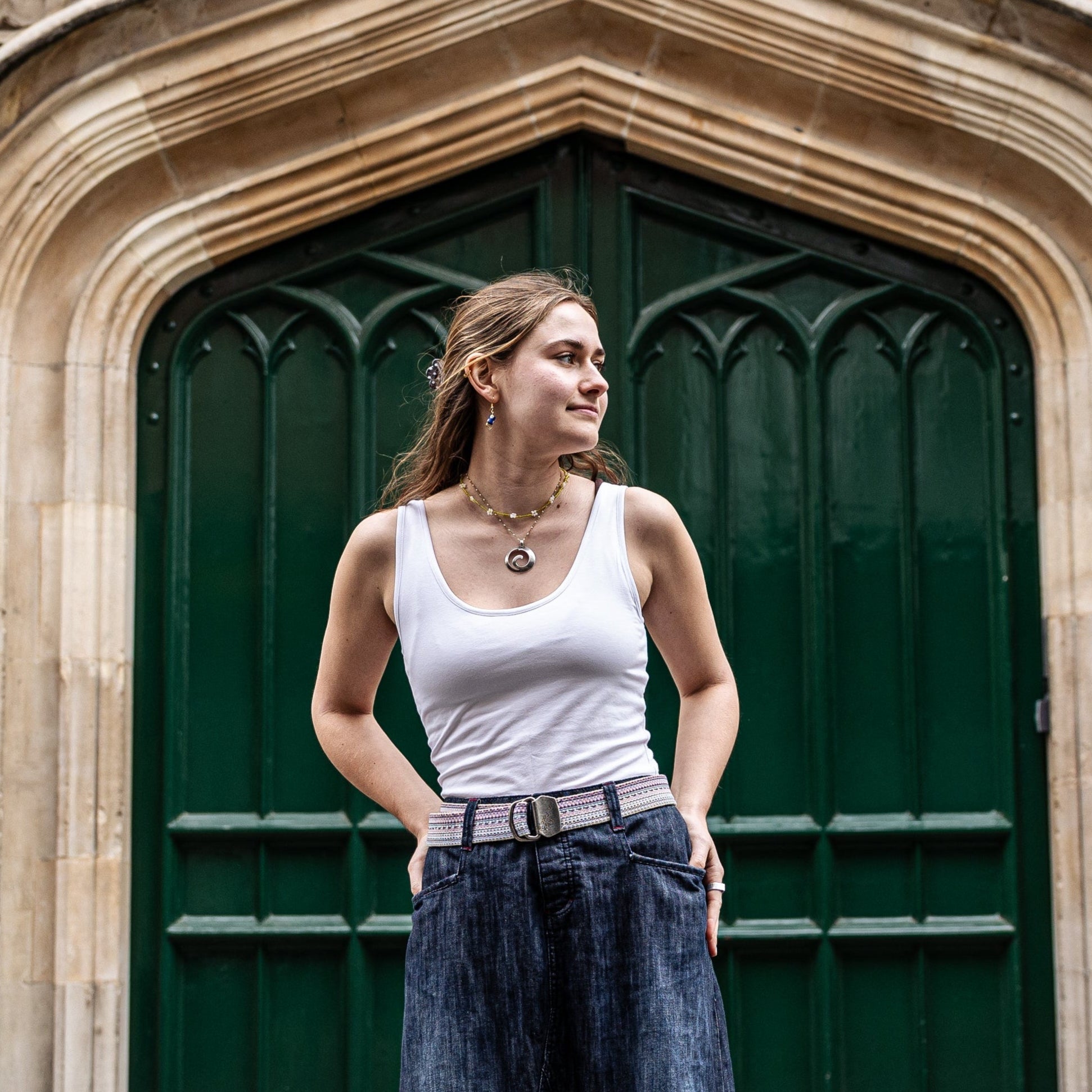 Organic cotton vest top - white