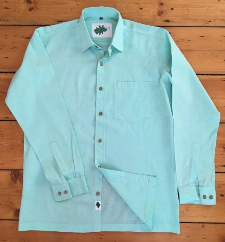 Aqua Long-Sleeved Shirt in Khadi Organic Cotton - Where Does It Come From?
