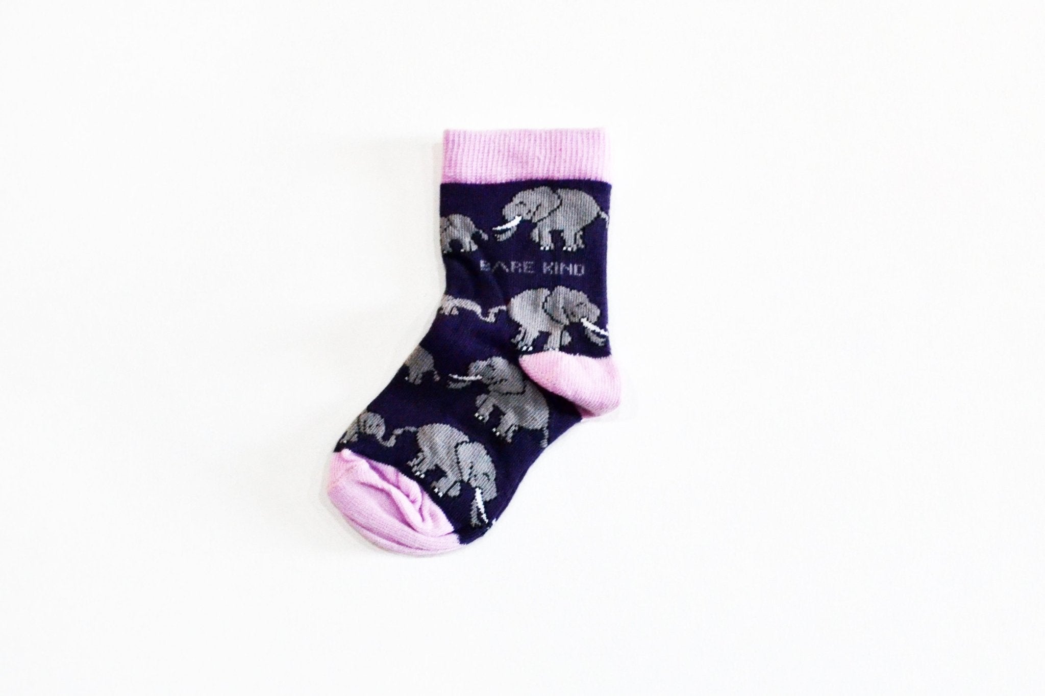 Bare Kind Bamboo Children's Socks - Save the Elephants - Y.O.U underwear