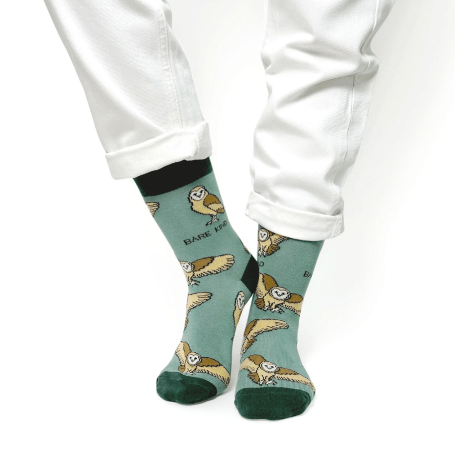 Bare Kind Bamboo Socks - Save the Barn Owls - Y.O.U underwear