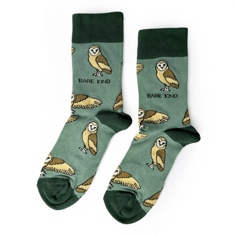 Bare Kind Bamboo Socks - Save the Barn Owls - Y.O.U underwear