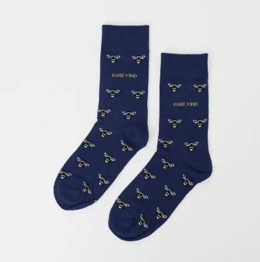 Bare Kind Bamboo Socks - Save the Bees Small Motif - Y.O.U underwear