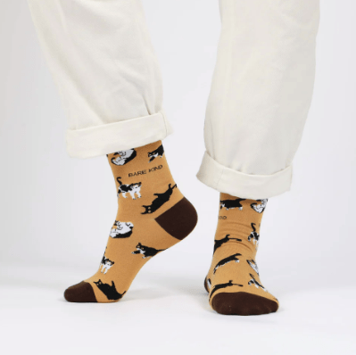 Bare Kind Bamboo Socks - Save the Cats (Yellow) - Y.O.U underwear