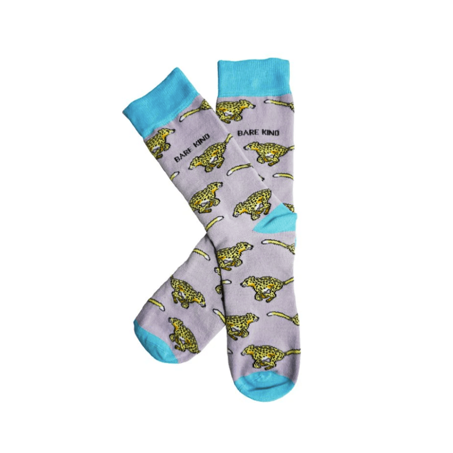 Bare Kind Bamboo Socks - Save the Cheetahs - Y.O.U underwear