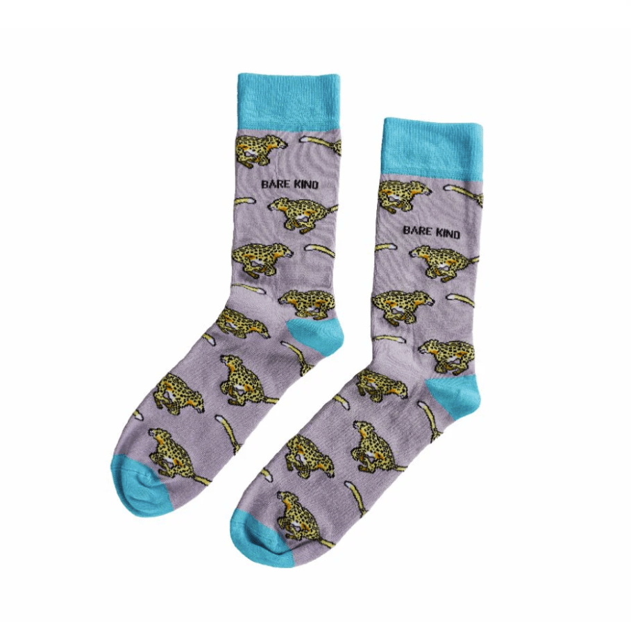 Bare Kind Bamboo Socks - Save the Cheetahs - Y.O.U underwear