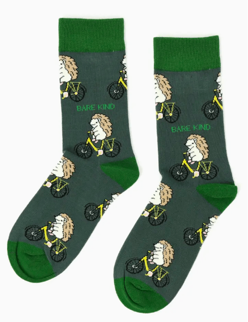 Bare Kind Bamboo Socks - Save the Hedgehog (bike) - Y.O.U underwear