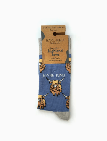 Bare Kind Bamboo Socks - Save the Highland Cow - Y.O.U underwear