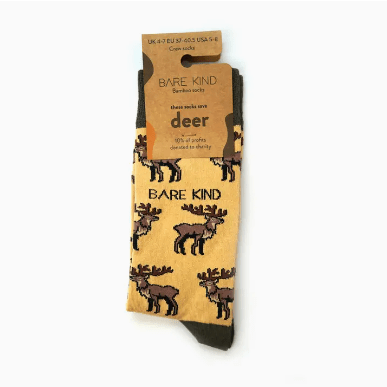 Bare Kind Bamboo Socks - Save the Highland Deer - Y.O.U underwear