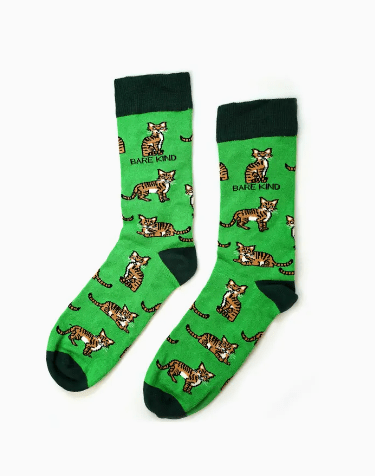 Bare Kind Bamboo Socks - Save the Highland Wild Cats - Y.O.U underwear