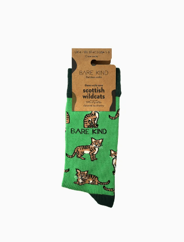 Bare Kind Bamboo Socks - Save the Highland Wild Cats - Y.O.U underwear