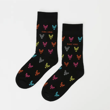 Bare Kind Bamboo Socks - Save the Lobsters Small Motif - Y.O.U underwear