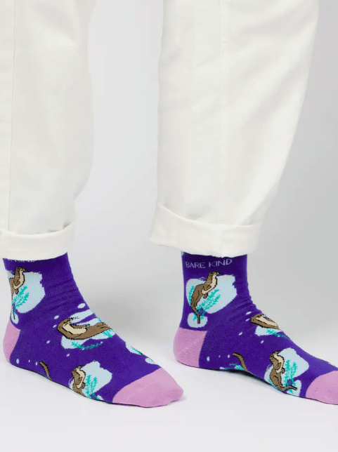 Bare Kind Bamboo Socks - Save the Otter (Marine) - Y.O.U underwear