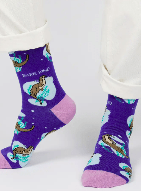 Bare Kind Bamboo Socks - Save the Otter (Marine) - Y.O.U underwear