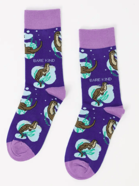 Bare Kind Bamboo Socks - Save the Otter (Marine) - Y.O.U underwear
