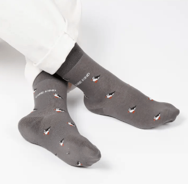 Bare Kind Bamboo Socks - Save the Puffin Small Motif - Y.O.U underwear