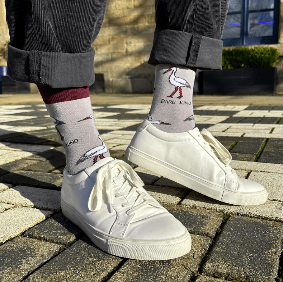 Bare Kind Bamboo Socks - Save the Storks - Y.O.U underwear