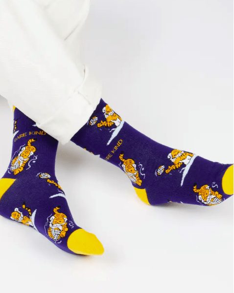 Bare Kind Bamboo Socks - Save the Tiger (Blue) - Y.O.U underwear