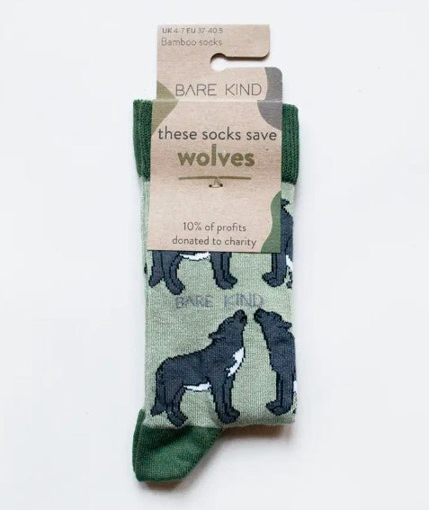 Bare Kind Bamboo Socks - Save the Wolves - Y.O.U underwear
