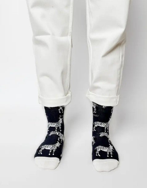 Bare Kind Bamboo Socks - Save the Zebras - Y.O.U underwear
