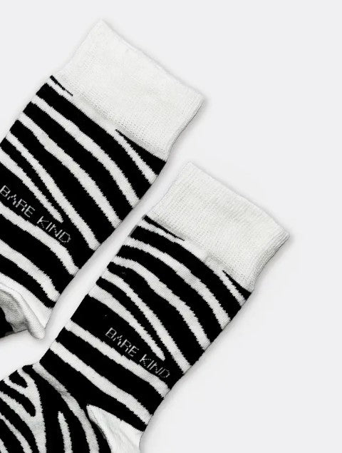 Bare Kind Bamboo Socks - Zebra Print Socks - Y.O.U underwear